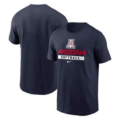 T-shirt de softball Nike pour hommes, bleu marine, Arizona Wildcats,