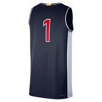 Maillot rétro limité Nike Navy #1 des Wildcats de l'Arizona pour hommes