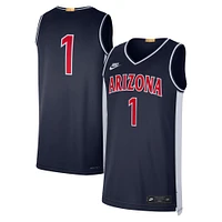 Maillot rétro limité Nike Navy #1 des Wildcats de l'Arizona pour hommes