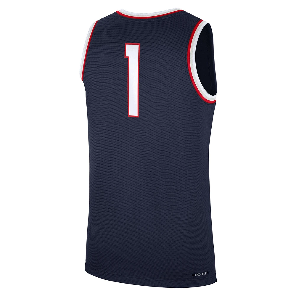 Men's Nike #1 Navy Arizona Wildcats Road Replica Jersey