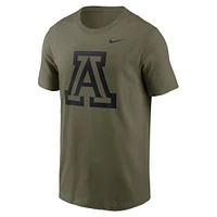 Men's Nike Olive Arizona Wildcats 2024 Military Appreciation Tonal Logo Performance T-Shirt