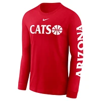 Men's Nike  Red Arizona Wildcats Basketball Icon Two-Hit Long Sleeve T-Shirt