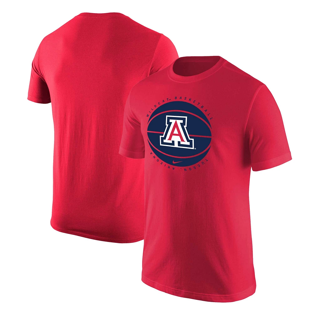 T-shirt Nike rouge avec logo de basket-ball des Wildcats l'Arizona pour homme