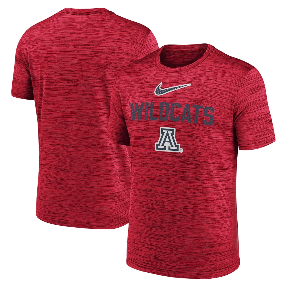 T-shirt Nike Campus Slant Velocity Performance pour homme, rouge, Arizona Wildcats