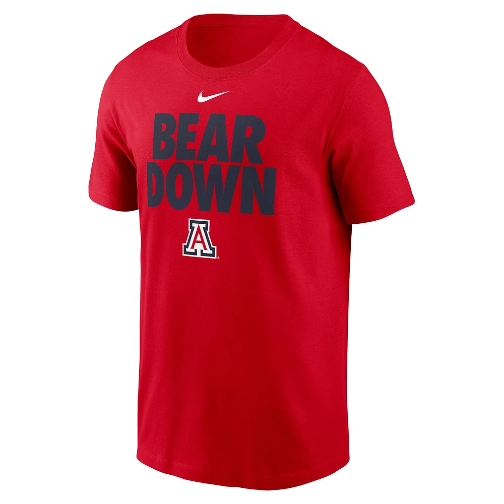 T-shirt Nike rouge pour homme Arizona Wildcats Local Ultimate Chant