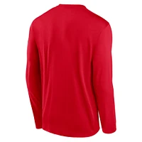 T-shirt Nike rouge à manches longues pour homme, logo alternatif des Wildcats de l'Arizona, Primetime