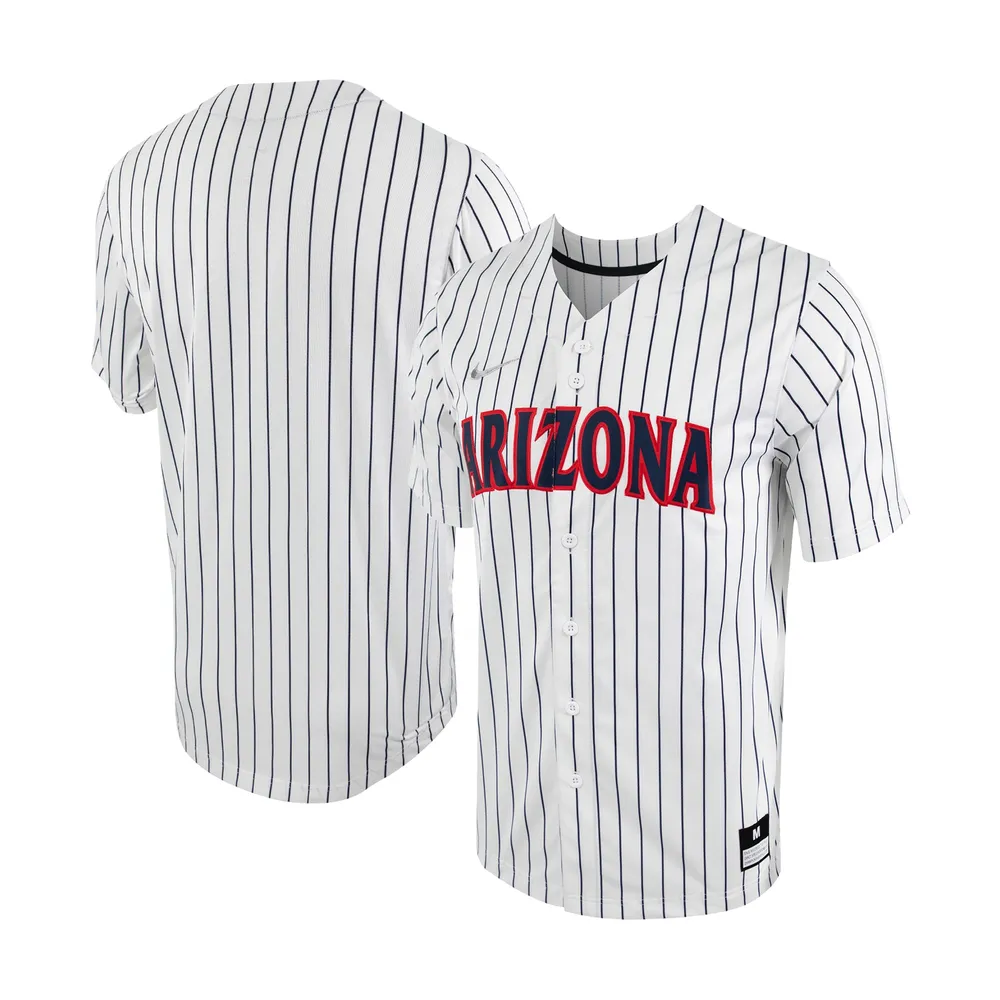 Lids Arizona Wildcats Nike Pinstripe Replica Full-Button Baseball Jersey -  White/Navy