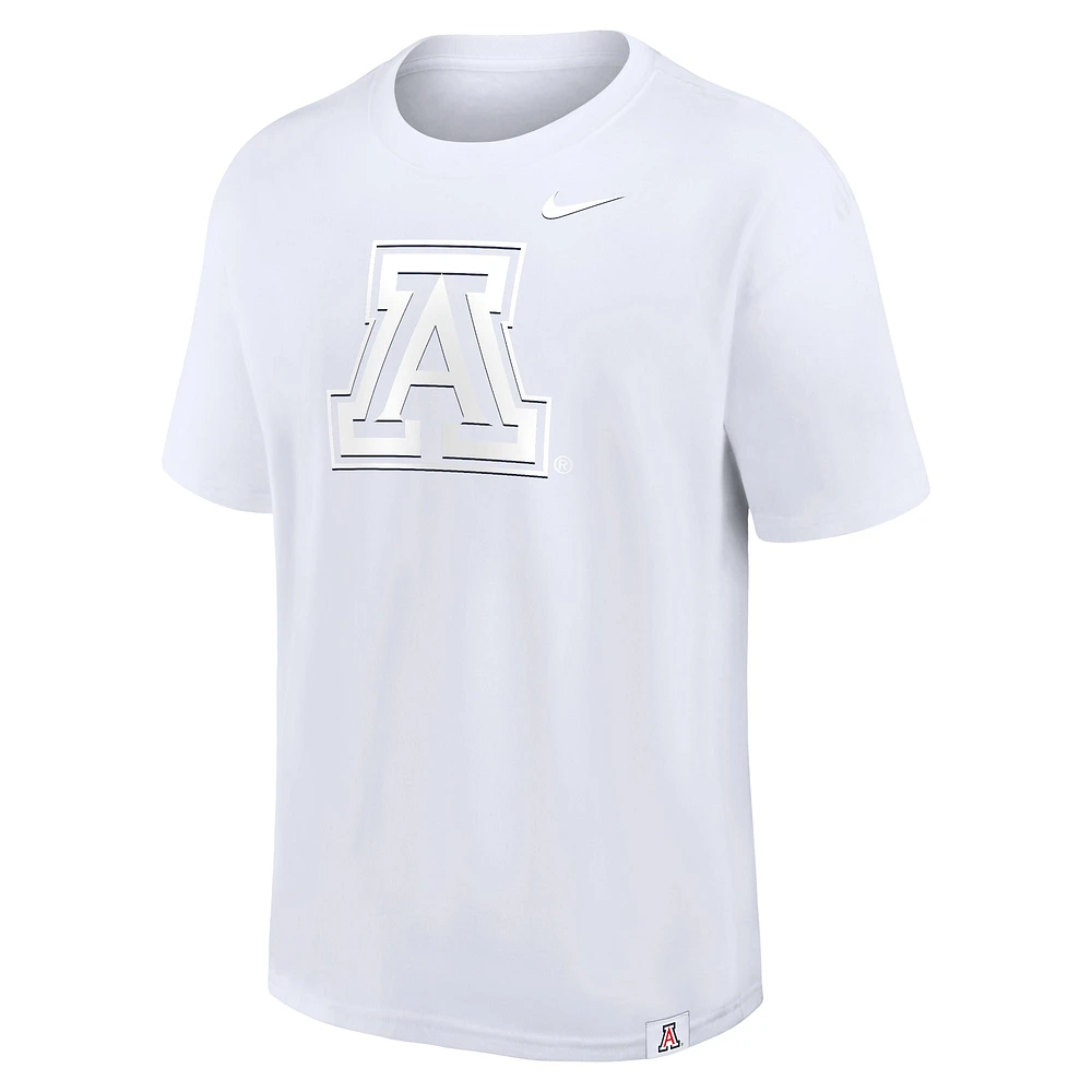 Men's Nike White Arizona Wildcats 2-Hit Statement Max90 T-Shirt