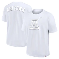 Men's Nike White Arizona Wildcats 2-Hit Statement Max90 T-Shirt