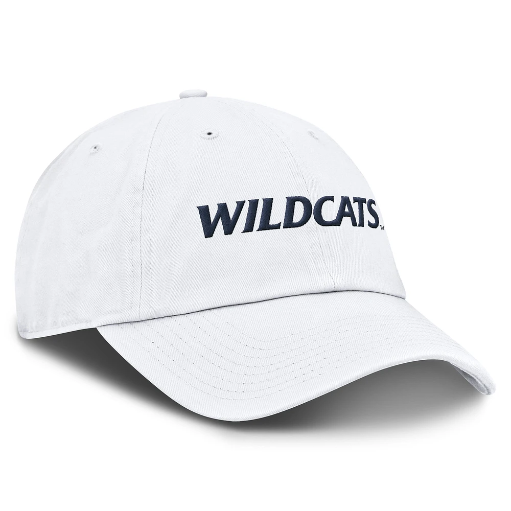 Men's Nike White Arizona Wildcats Core Club Mascot Wordmark Adjustable Hat