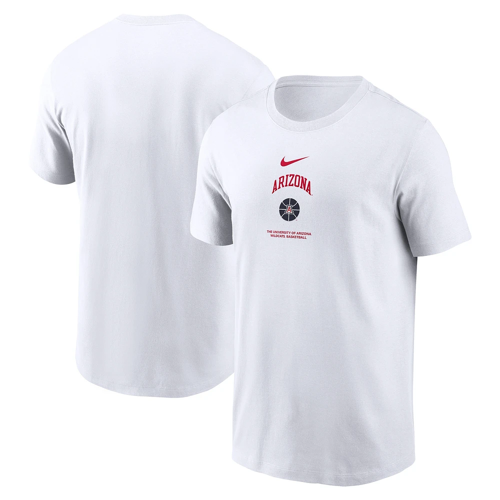 T-shirt de basket-ball Nike blanc Arizona Wildcats On-Court pour homme