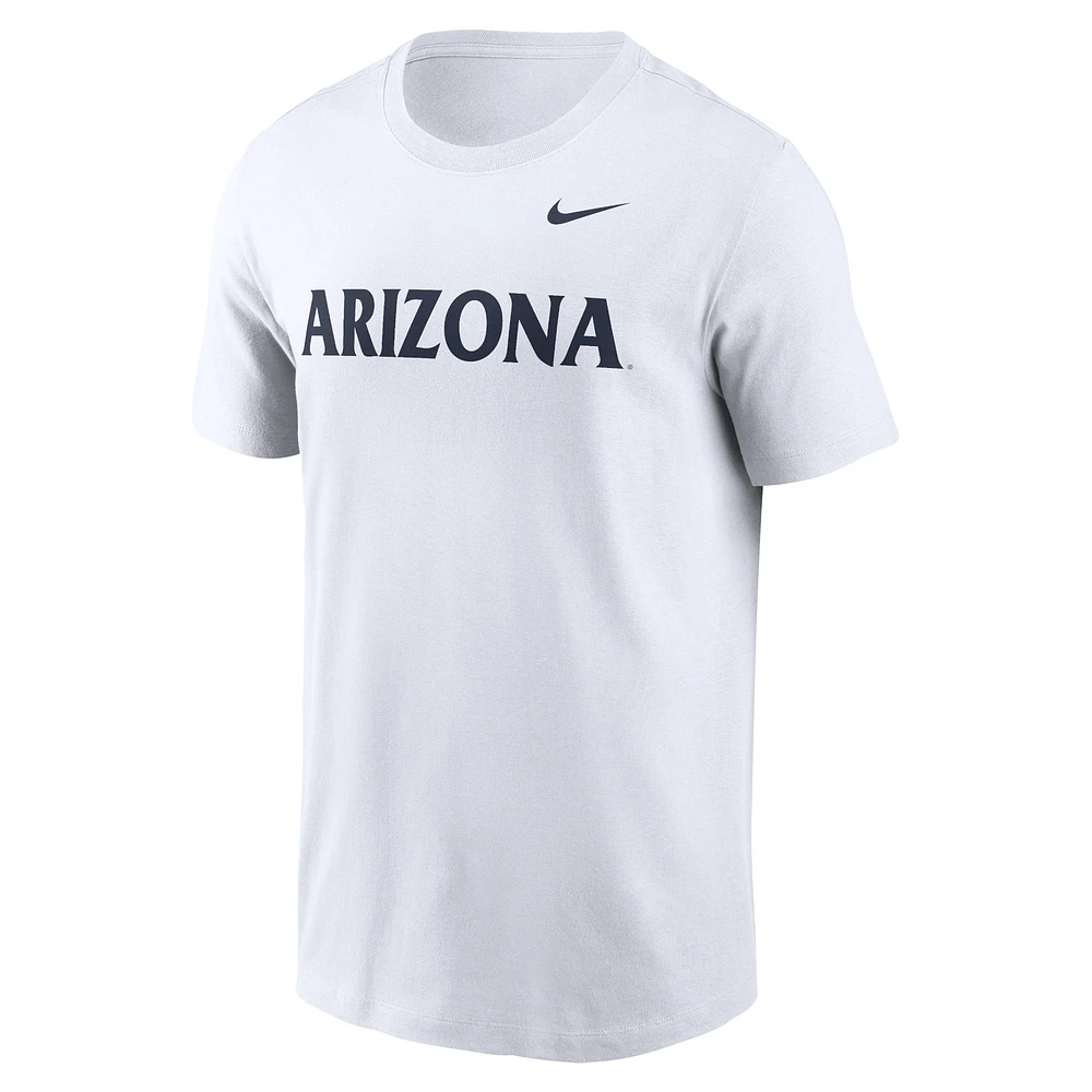 T-shirt Nike pour hommes, blanc, Arizona Wildcats, Primetime Wordmark