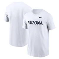 T-shirt Nike pour hommes, blanc, Arizona Wildcats, Primetime Wordmark