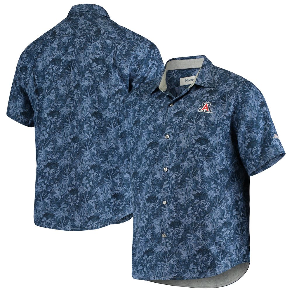 Men's Tommy Bahama Navy Arizona Wildcats Sport Jungle Shade Camp Button-Up Shirt