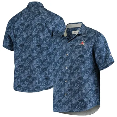 Chemise boutonnée Tommy Bahama Arizona Wildcats Sport Jungle Shade Camp pour homme, bleu marine