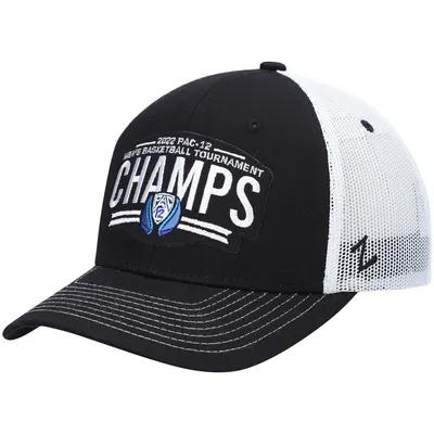 Arizona Wildcats Zephyr 2022 PAC-12 Men's Basketball Conference Tournament Champions Locker Room Adjustable Hat - Black/White