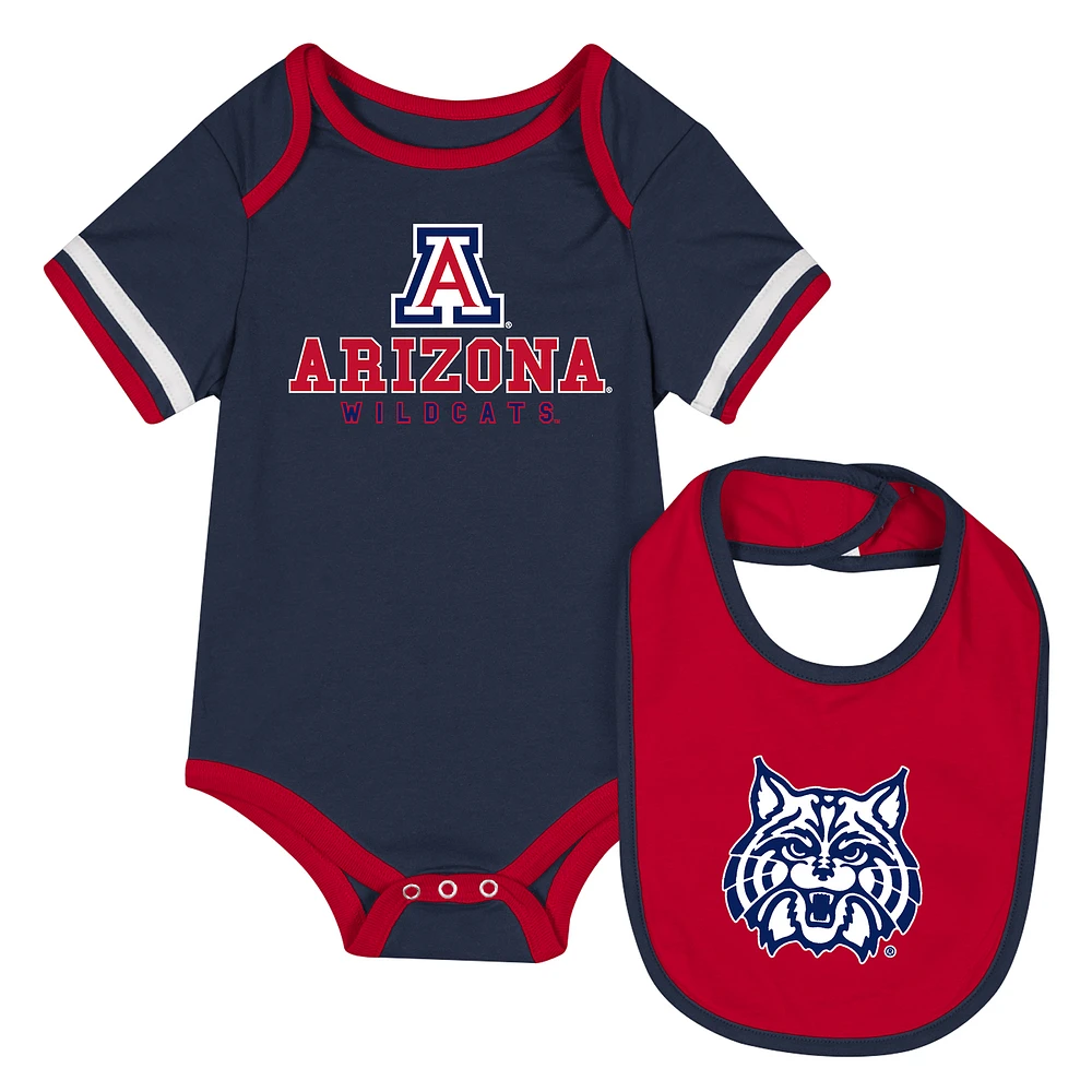Newborn & Infant Colosseum  Navy Arizona Wildcats Bodysuit Bib Set