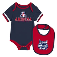 Newborn & Infant Colosseum  Navy Arizona Wildcats Bodysuit Bib Set