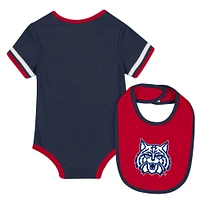 Newborn & Infant Colosseum  Navy Arizona Wildcats Bodysuit Bib Set