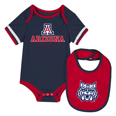 Newborn & Infant Colosseum  Navy Arizona Wildcats Bodysuit Bib Set