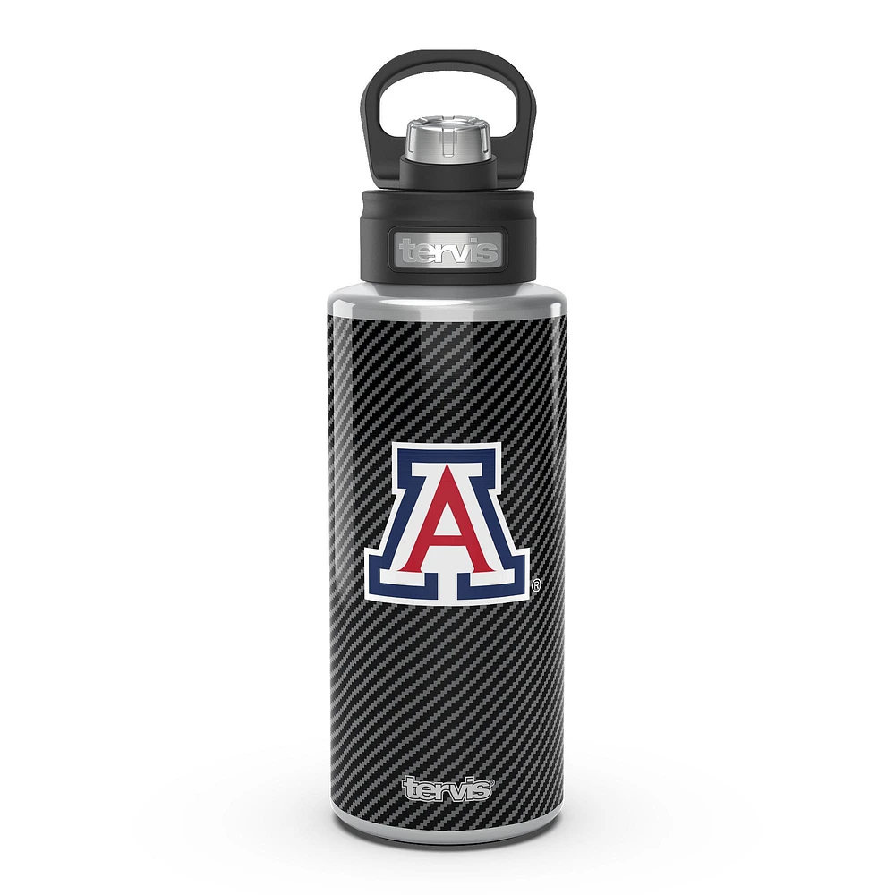 Tervis Wildcats de l'Arizona 32oz. Bouteille d'eau à large goulot en fibre de carbone