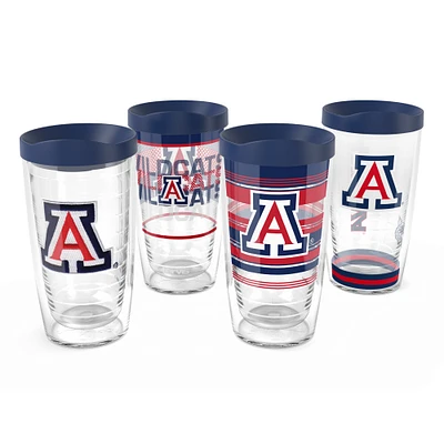 Tervis Arizona Wildcats paquet de quatre 16oz. Ensemble de gobelets classiques