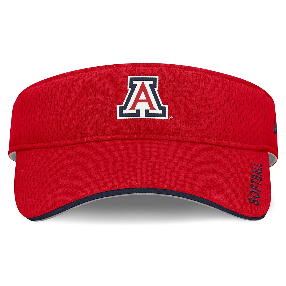 Unisex Nike Red Arizona Wildcats 2025 Dugout Softball Ace Performance Adjustable Visor