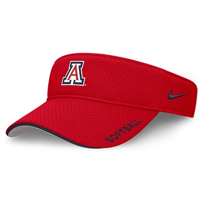 Unisex Nike Red Arizona Wildcats 2025 Dugout Softball Ace Performance Adjustable Visor