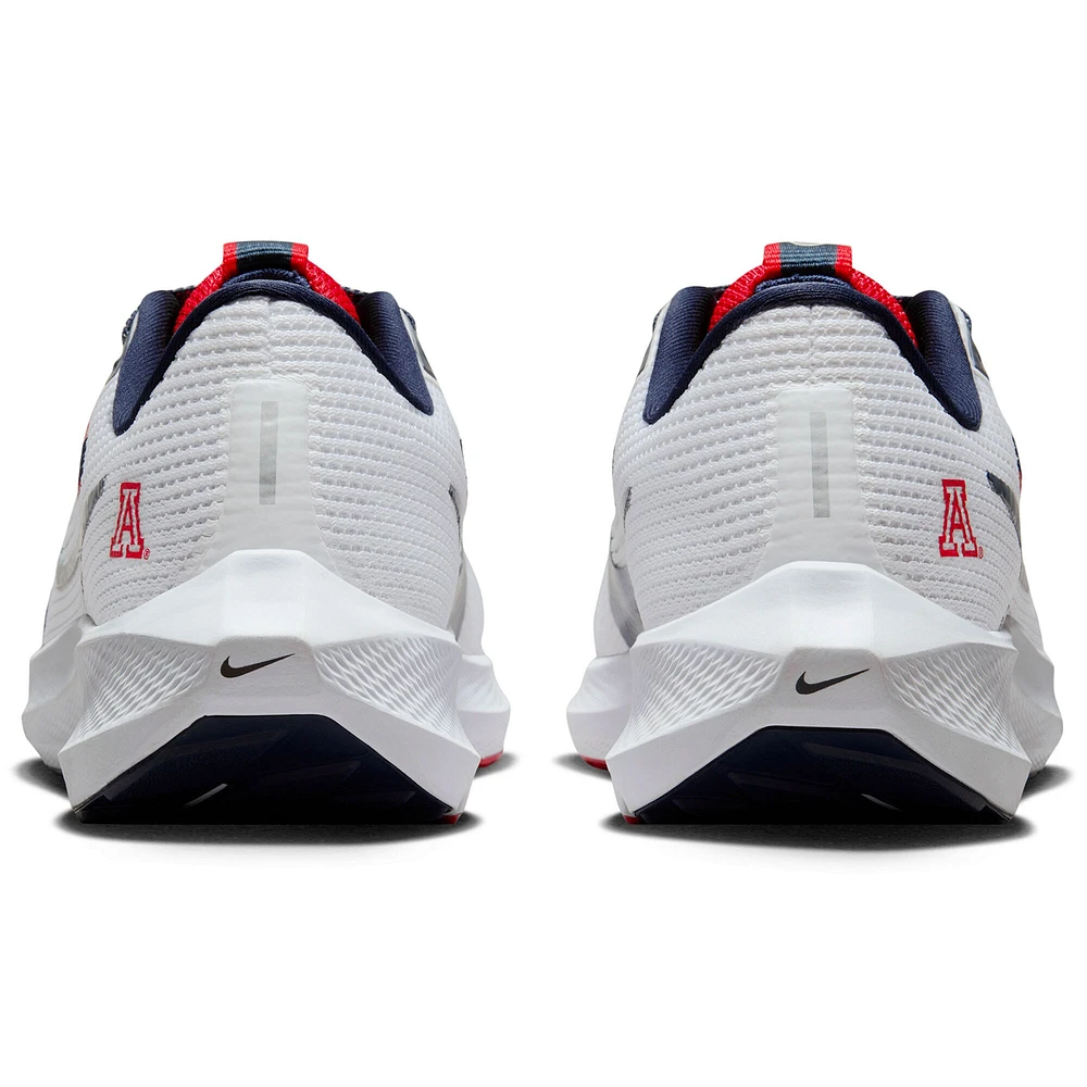 Chaussure de course unisexe Nike blanc Arizona Wildcats Zoom Pegasus 40