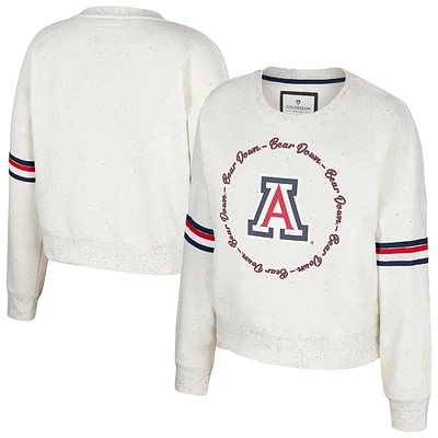 Sweat-shirt en polaire moucheté Novelist pour femme Colosseum Natural Arizona Wildcats