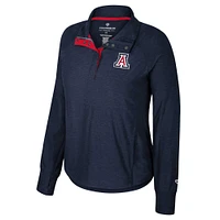 Haut à demi-pression Colosseum Navy Arizona Wildcats Cressida Raglan pour femmes