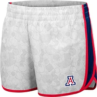 Women's Colosseum White Arizona Wildcats The Plastics Geo Print Shorts