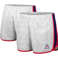 Women's Colosseum White Arizona Wildcats The Plastics Geo Print Shorts