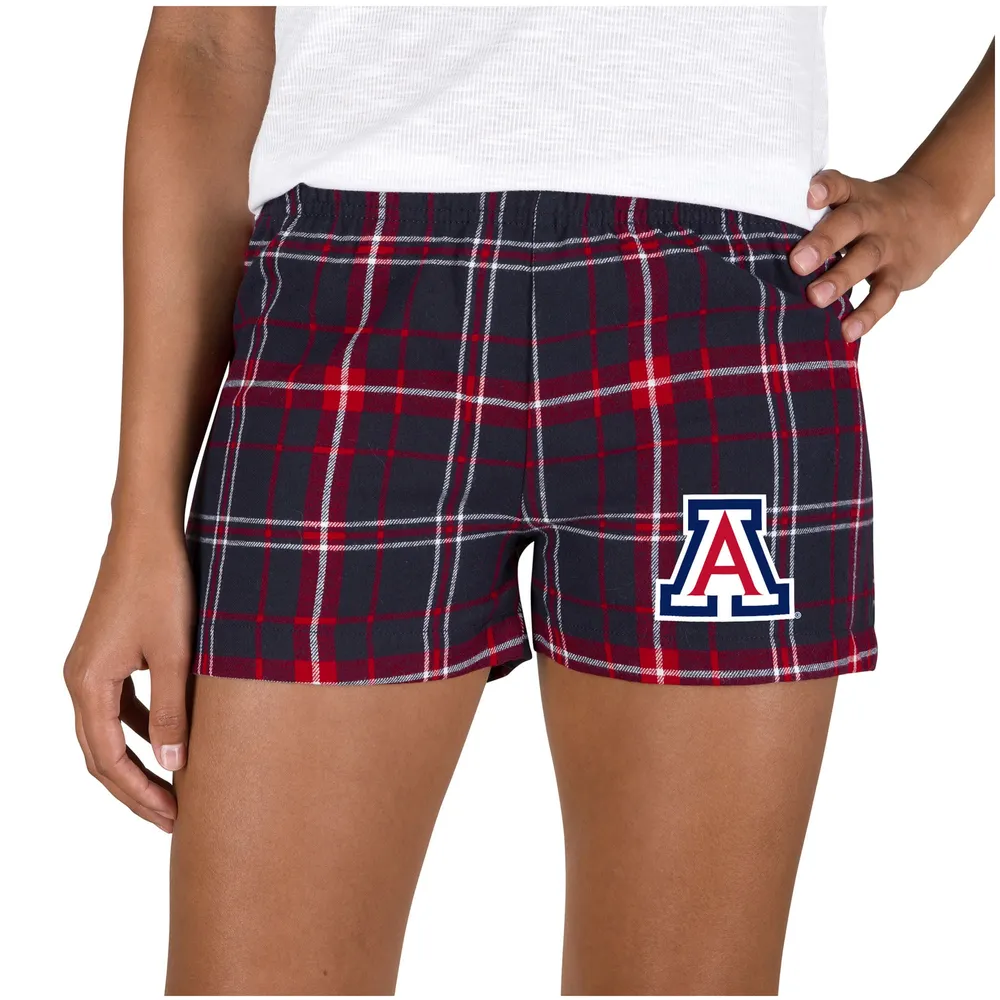 Lids Arizona Wildcats Concepts Sport Women's Ultimate Flannel Sleep Shorts  - Navy/Red