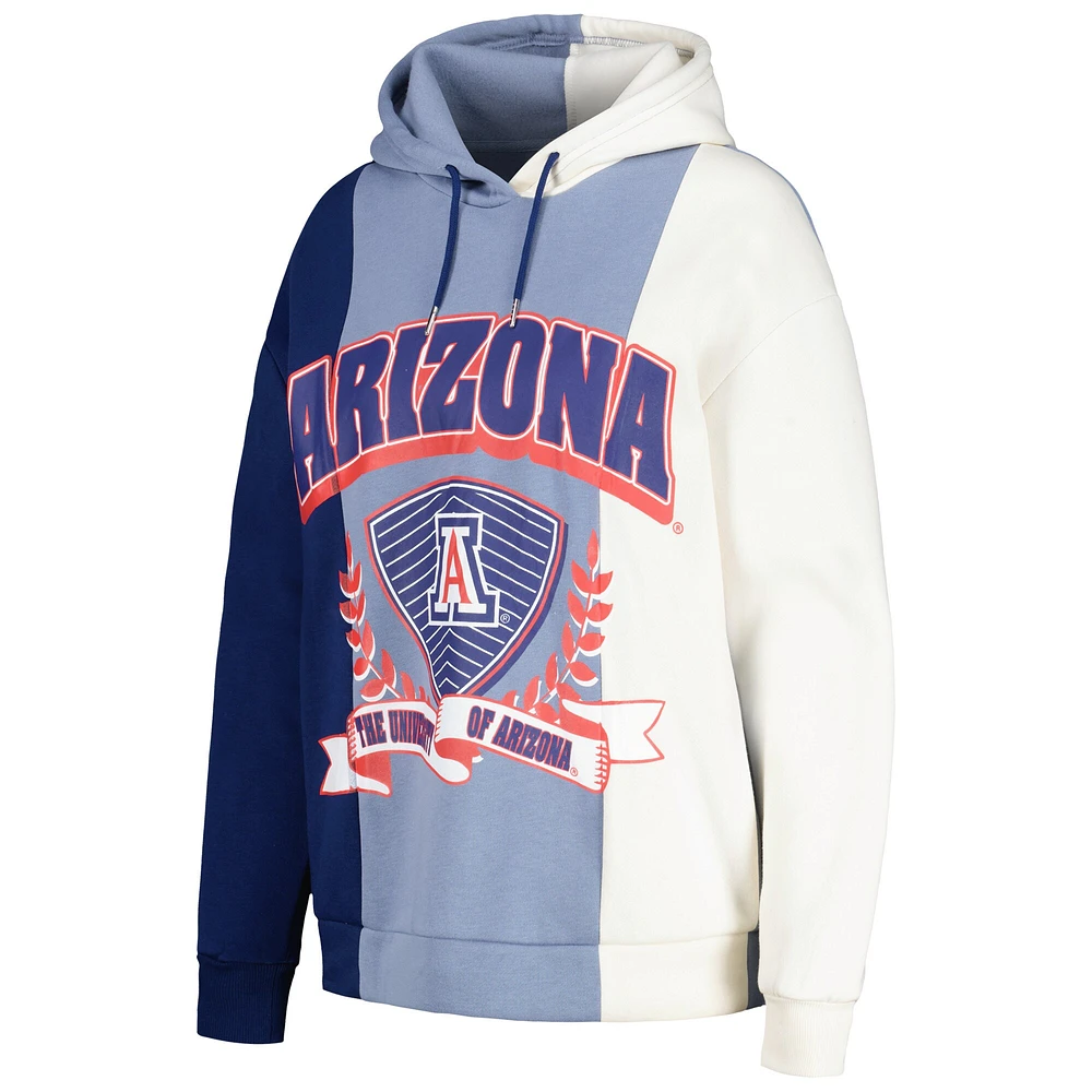 Women's Gameday Couture Navy Arizona Wildcats Hall of Fame Colorblock Pullover Hoodie