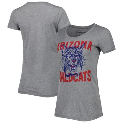 Women's Homefield Heathered Gray Arizona Wildcats Vintage Tri-Blend T-Shirt