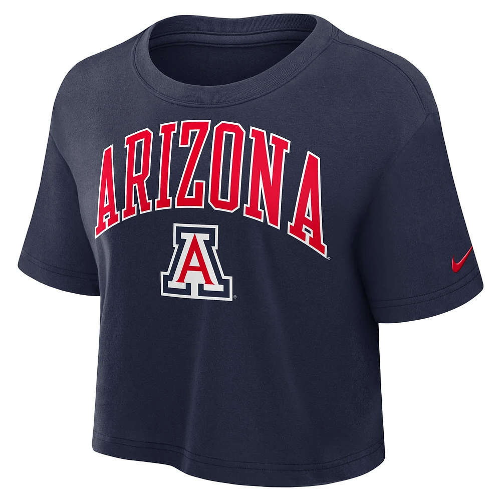 T-shirt court Nike bleu marine Arizona Wildcats Athletic Prep Arch Performance pour femme