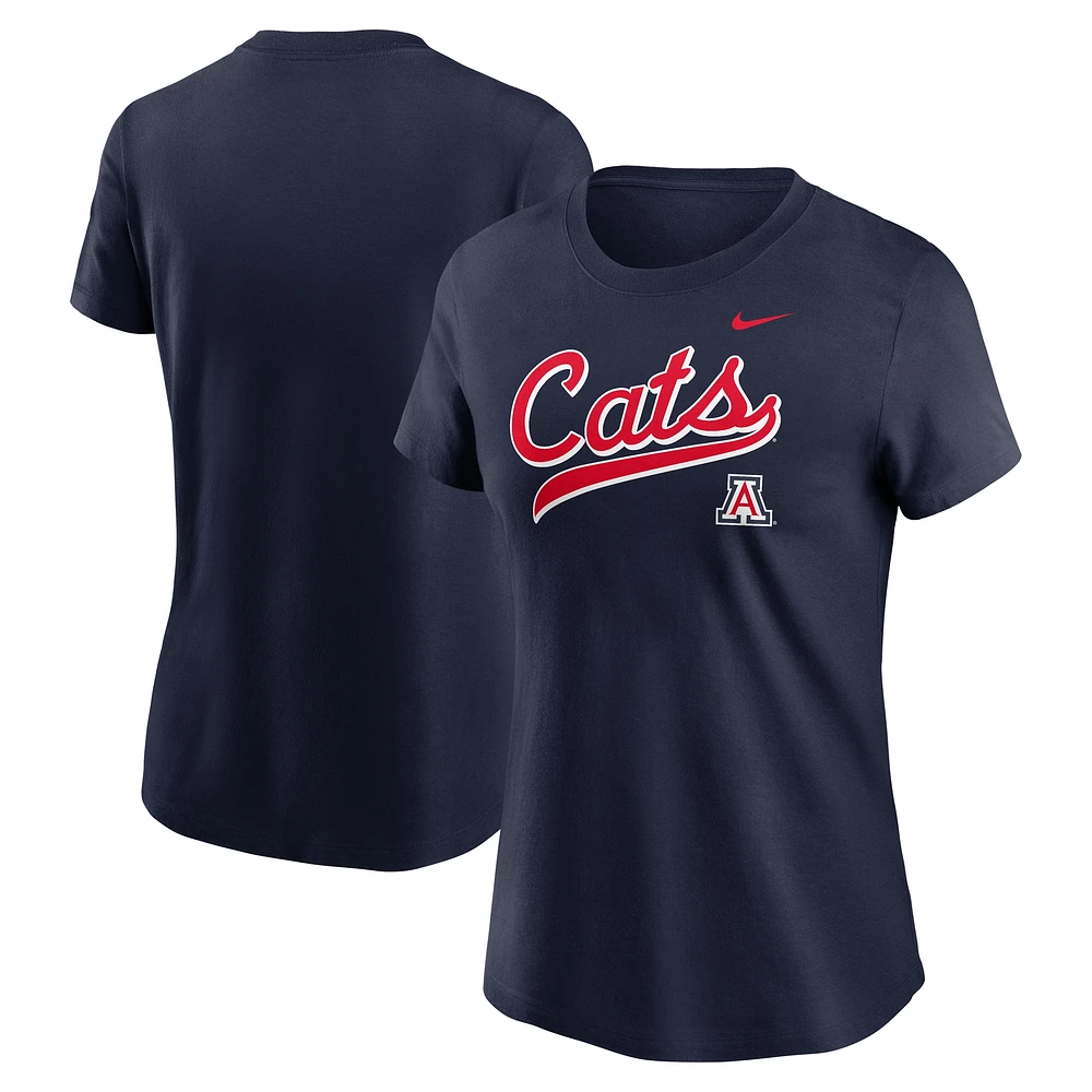 Women's Nike Navy Arizona Wildcats Local Script T-Shirt