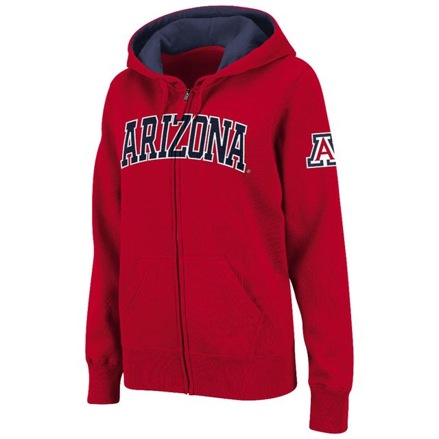 Chandail à capuchon glissière pleine longueur Stadium Athletic Cardinal Arizona Wildcats pour femme