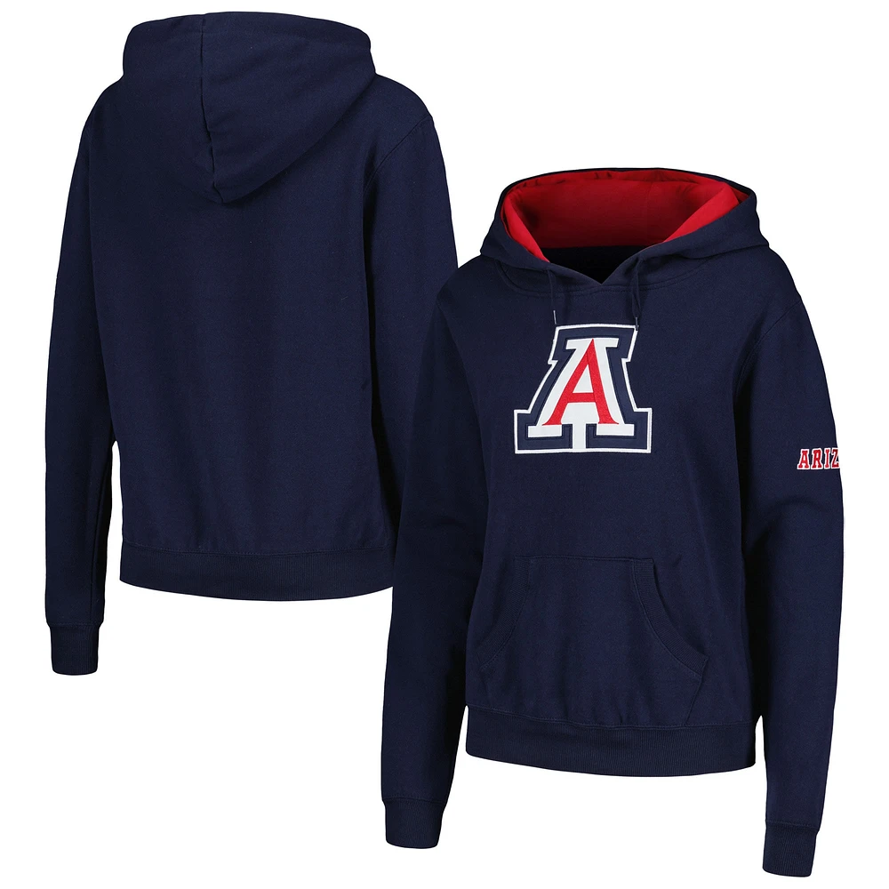 Sweat à capuche avec grand logo Stadium Athletic pour femmes, bleu marine, Arizona Wildcats