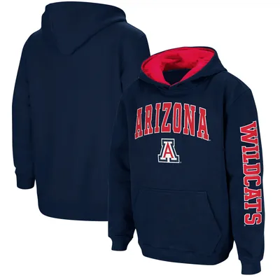 Arizona Wildcats Colosseum Youth 2-Hit Team Pullover Hoodie - Navy