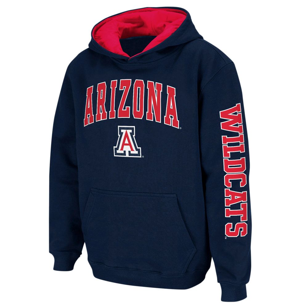 Youth Colosseum Navy Arizona Wildcats 2-Hit Team Pullover Hoodie