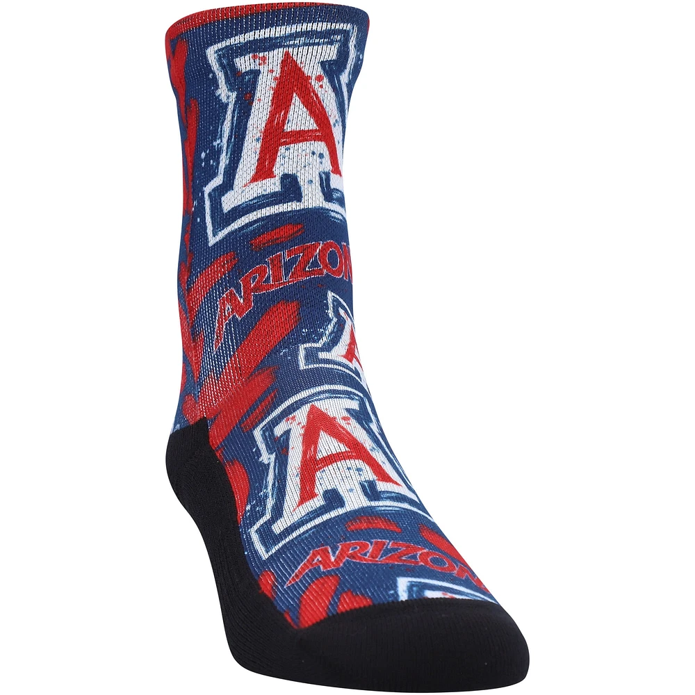 Chaussettes Rock Em pour jeunes Arizona Wildcats Allover Logo & Paint Crew Chaussettes