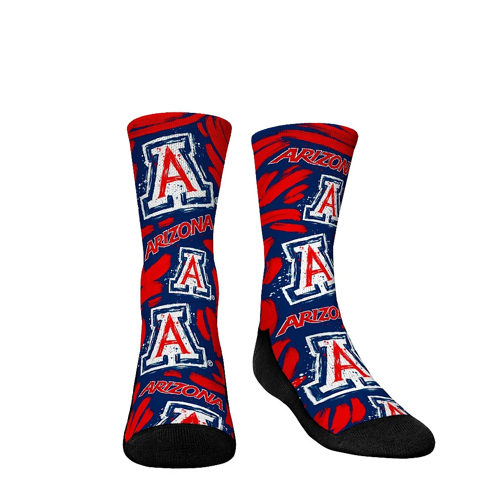 Chaussettes Rock Em pour jeunes Arizona Wildcats Allover Logo & Paint Crew Chaussettes