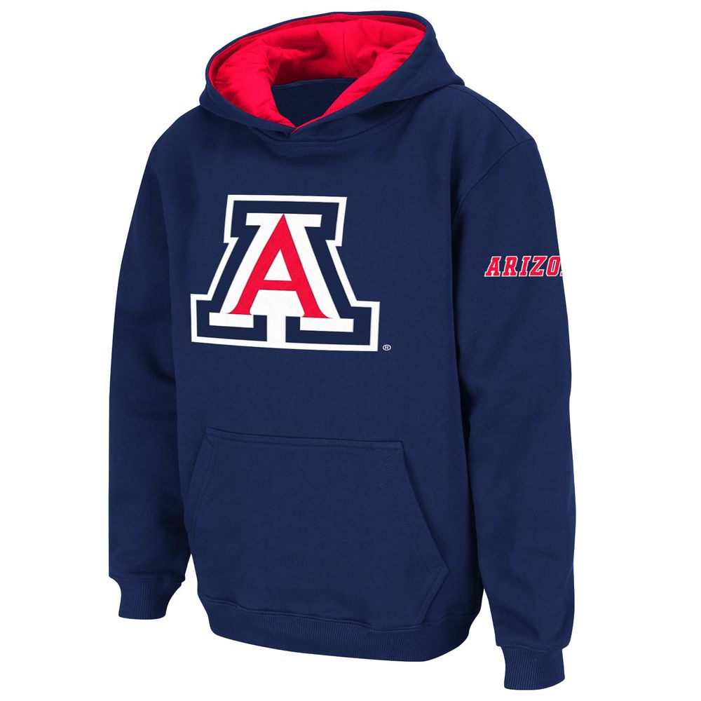 Youth Stadium Athletic Navy Arizona Wildcats Big Logo Pullover Hoodie