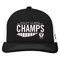 Zephyr Black Arizona Wildcats 2023 PAC-12 Hommes Basketball Conference Tournament Champions Vestiaire Casquette ajustable