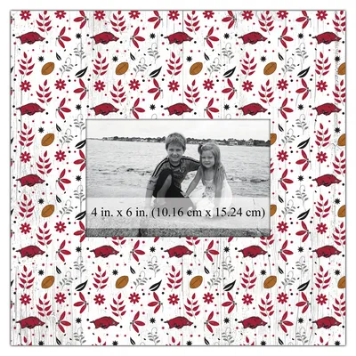 Arkansas Razorbacks 10'' x 10'' Floral Pattern Frame