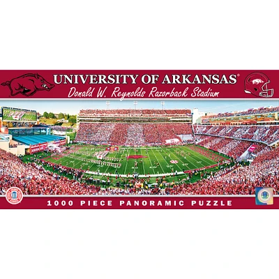 Puzzle panoramique de stade de 1 000 pièces des Razorbacks de l'Arkansas