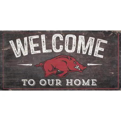 Arkansas Razorbacks 11'' x 19'' Welcome To Our Home Sign