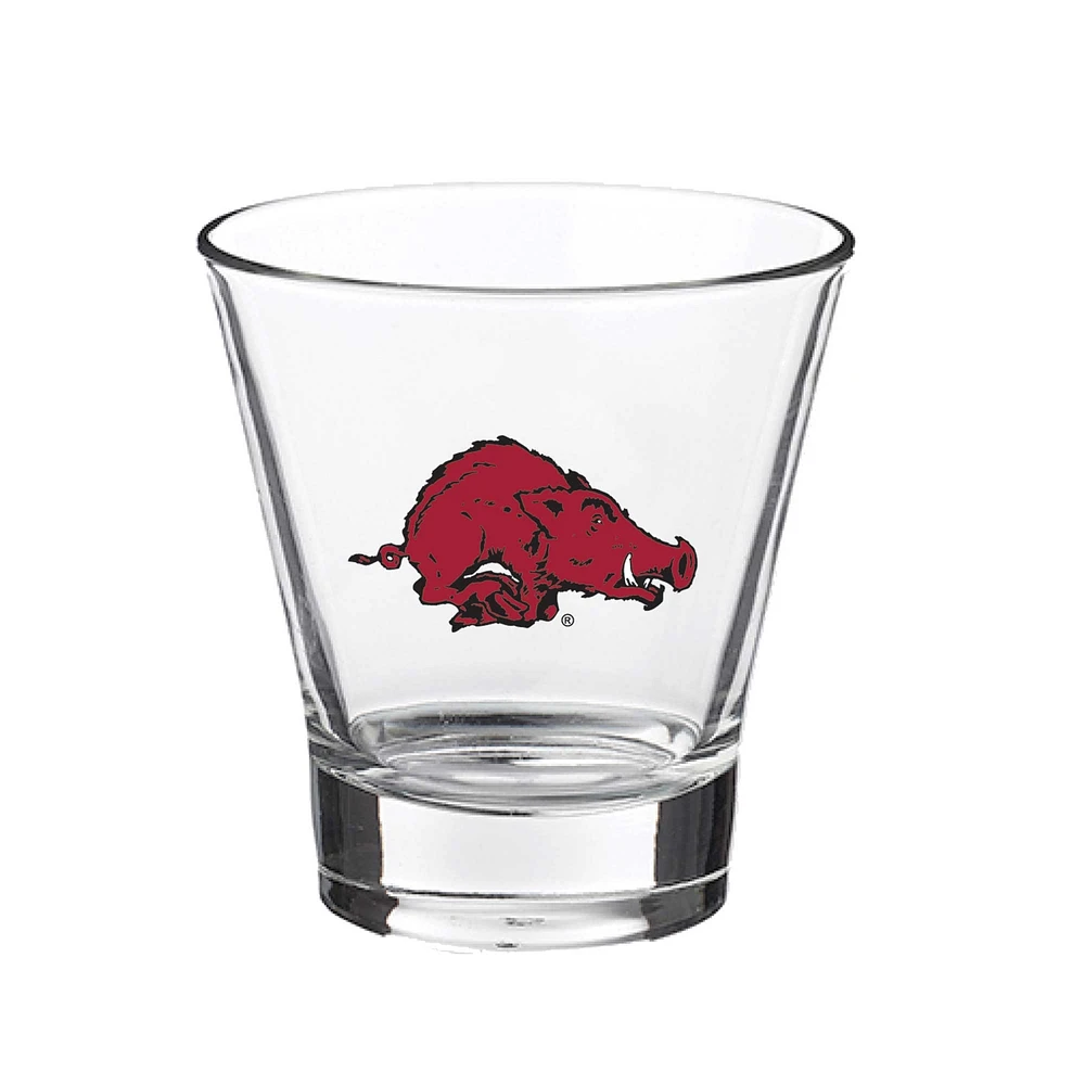 Arkansas Razorbacks 12oz. Slant Vault Rock Glass